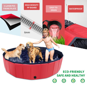 CACSPS foldable dog pool size options for breeds and playmates