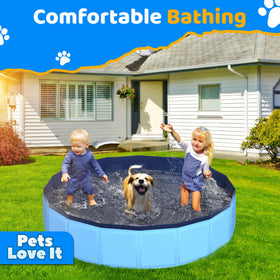 CACSPS non-slip bottom dog pool for safe play on wet surfaces