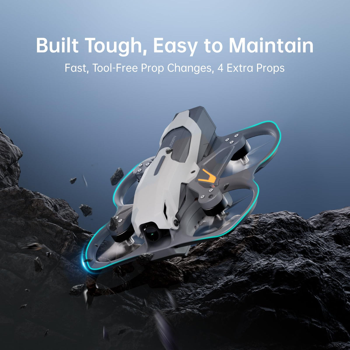 CADDXFPV 3-in-1 smart charger recharges three batteries quickly.