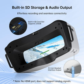 CADDXFPV Avatar HD goggles with built-in DVR saving flights to micro SD card.