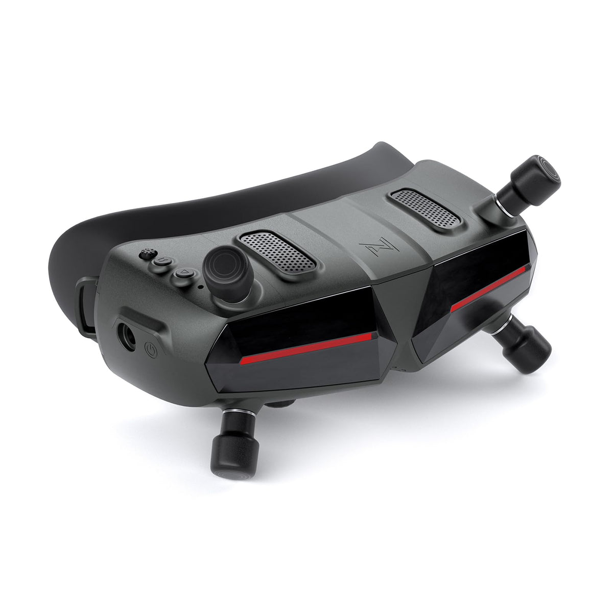 CADDXFPV Walksnail Avatar HD Goggles X side profile highlighting modular input ports