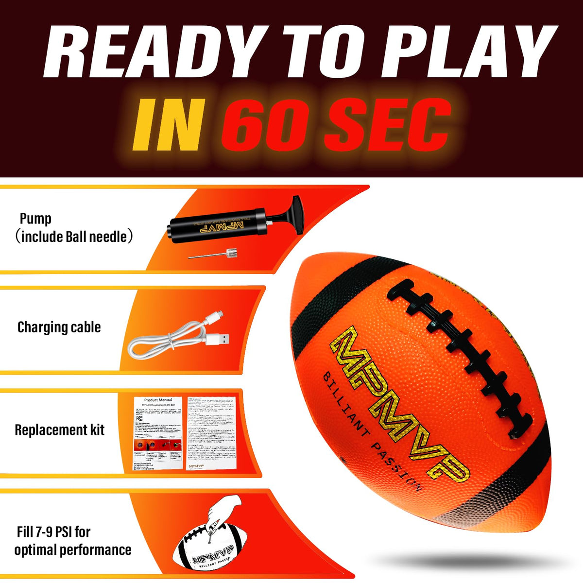 Cadyaw durable waterproof football built to withstand outdoor games