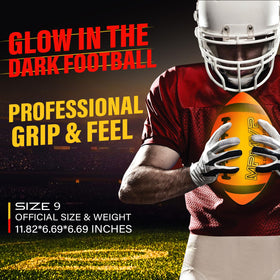 Cadyaw LED glow in the dark football during dusk practice