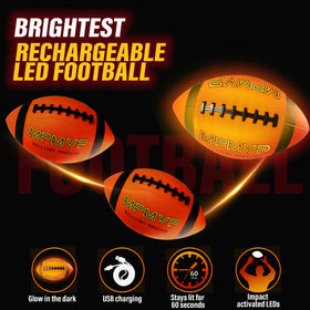 Cadyaw rechargeable football with charging cable for quick power