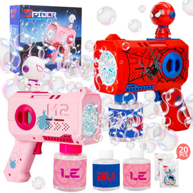 Caerdied Bubble Gun Kid-2pack in action, perfect for carefree outdoor play with friends.