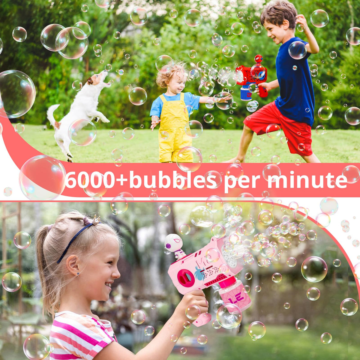 Caerdied Bubble Gun Outdoor-Summer-Play brings nonstop bubbles during sunny yard adventures.