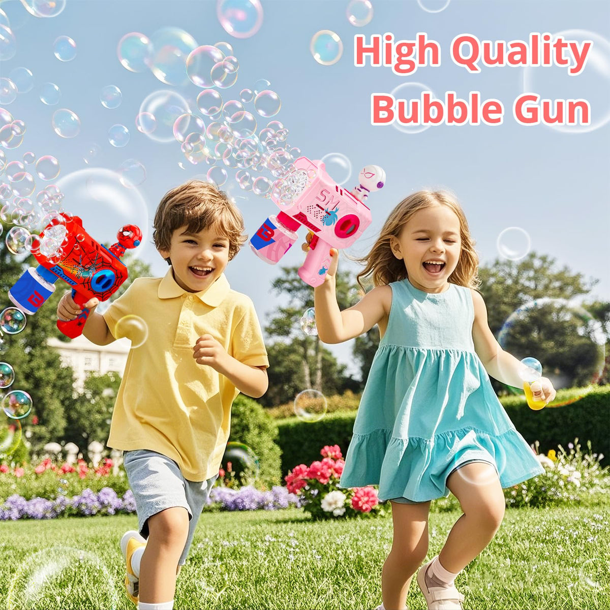 Caerdied Bubble Gun Safe-Durable-ABS, built to endure energetic preschool play sessions.