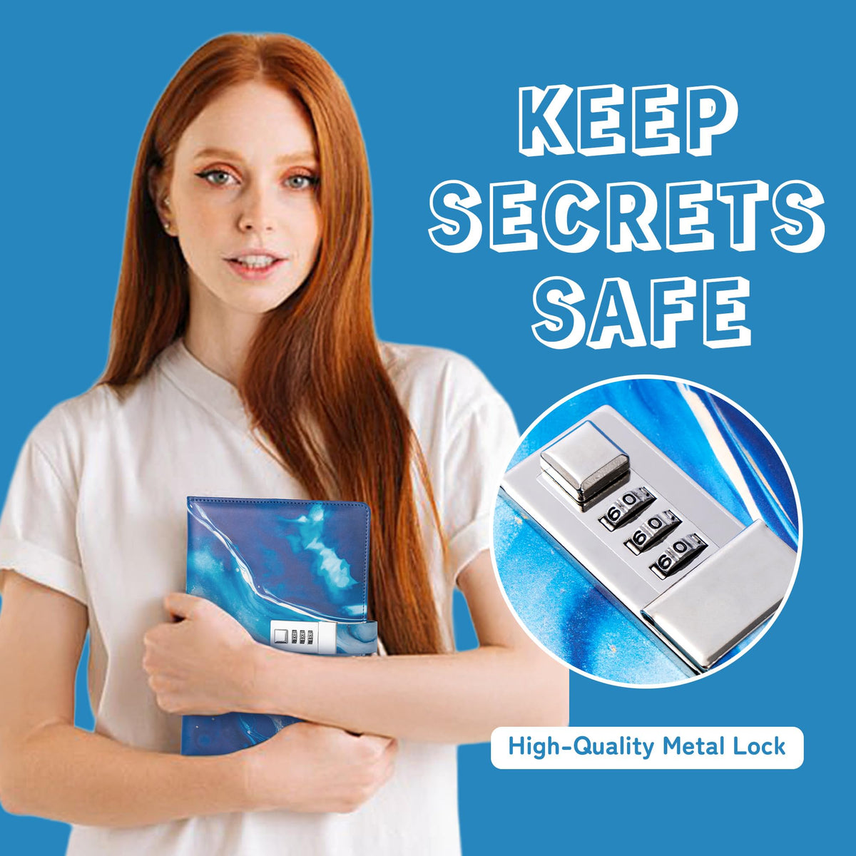 CAGIE diary lock dial three-digit provides easy private access and customization.