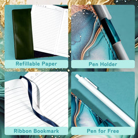 CAGIE diary lock refillable pages for long-lasting writing