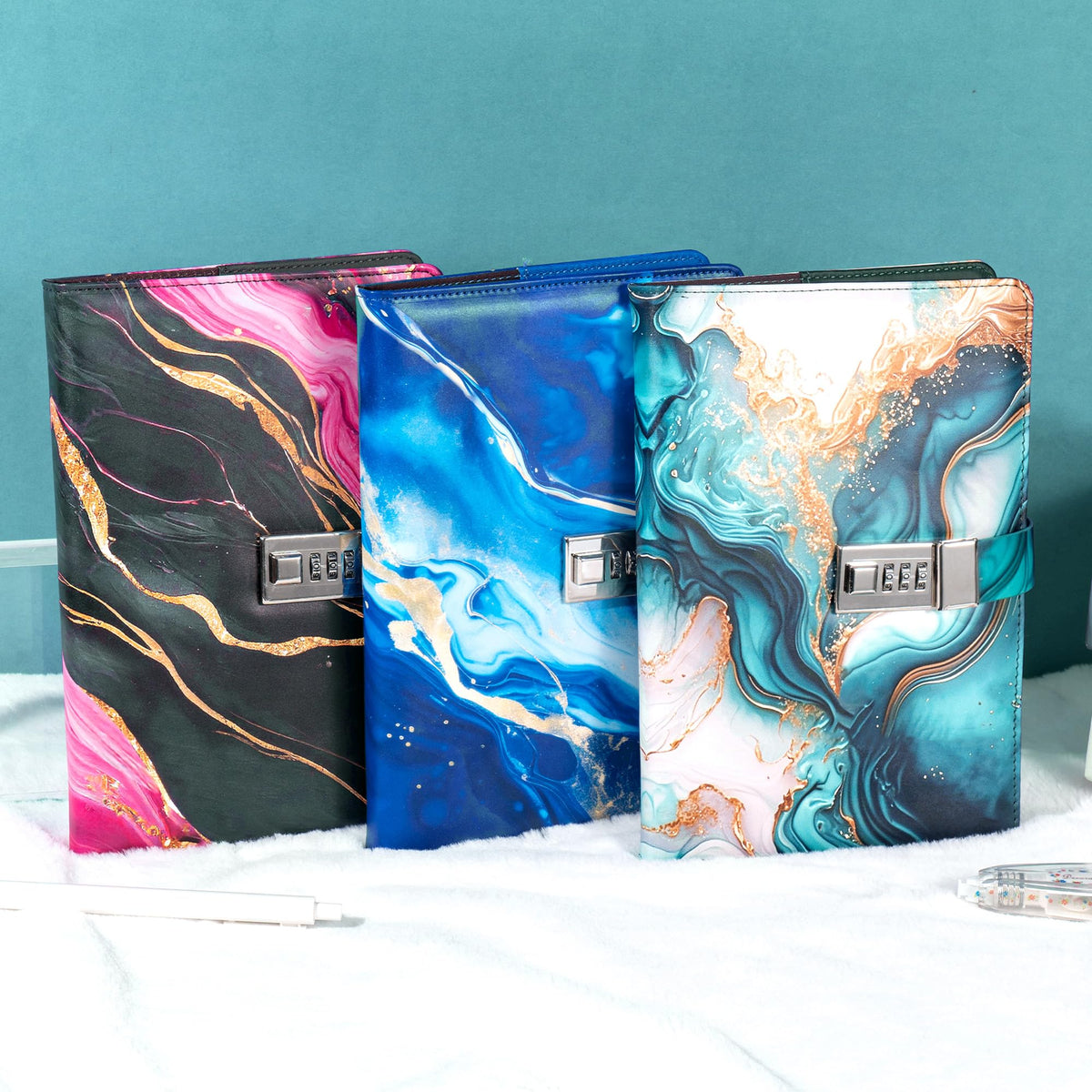 CAGIE diary lock waterproof cover protects pages during travel