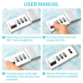 CAGIE Marble Lock Diary blue diary inside pages for organized notes