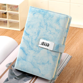 CAGIE Marble Lock Diary blue lock dial demonstrates private access