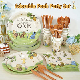 Caisehabu Winnie napkins coordinate with theme for quick cleanup