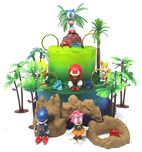 Cake Topper Sonic figures enhance birthday cake display