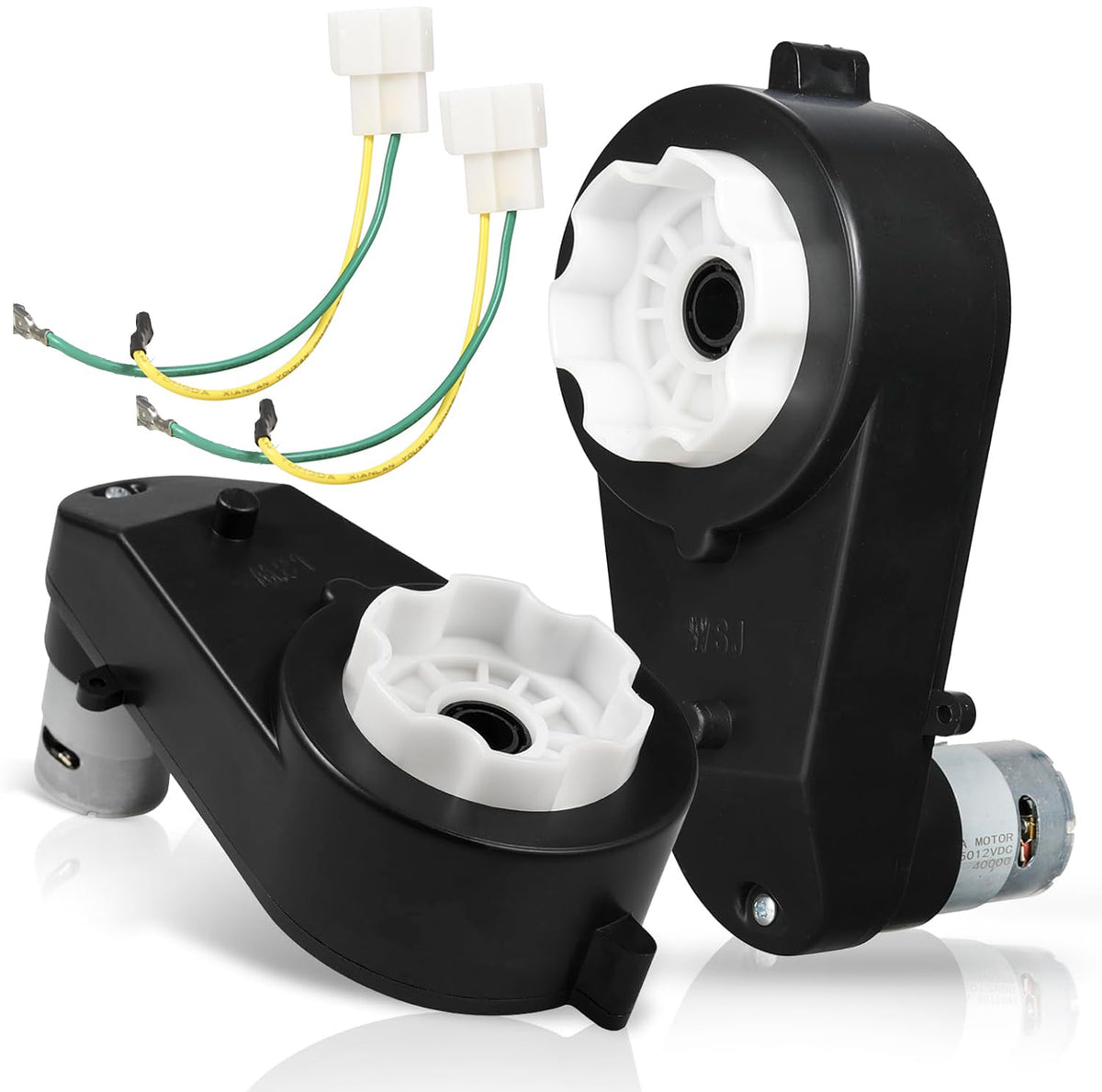 CAKULA 12V ride-on upgrade motor gearbox two-pack for quick, tool-free replacement