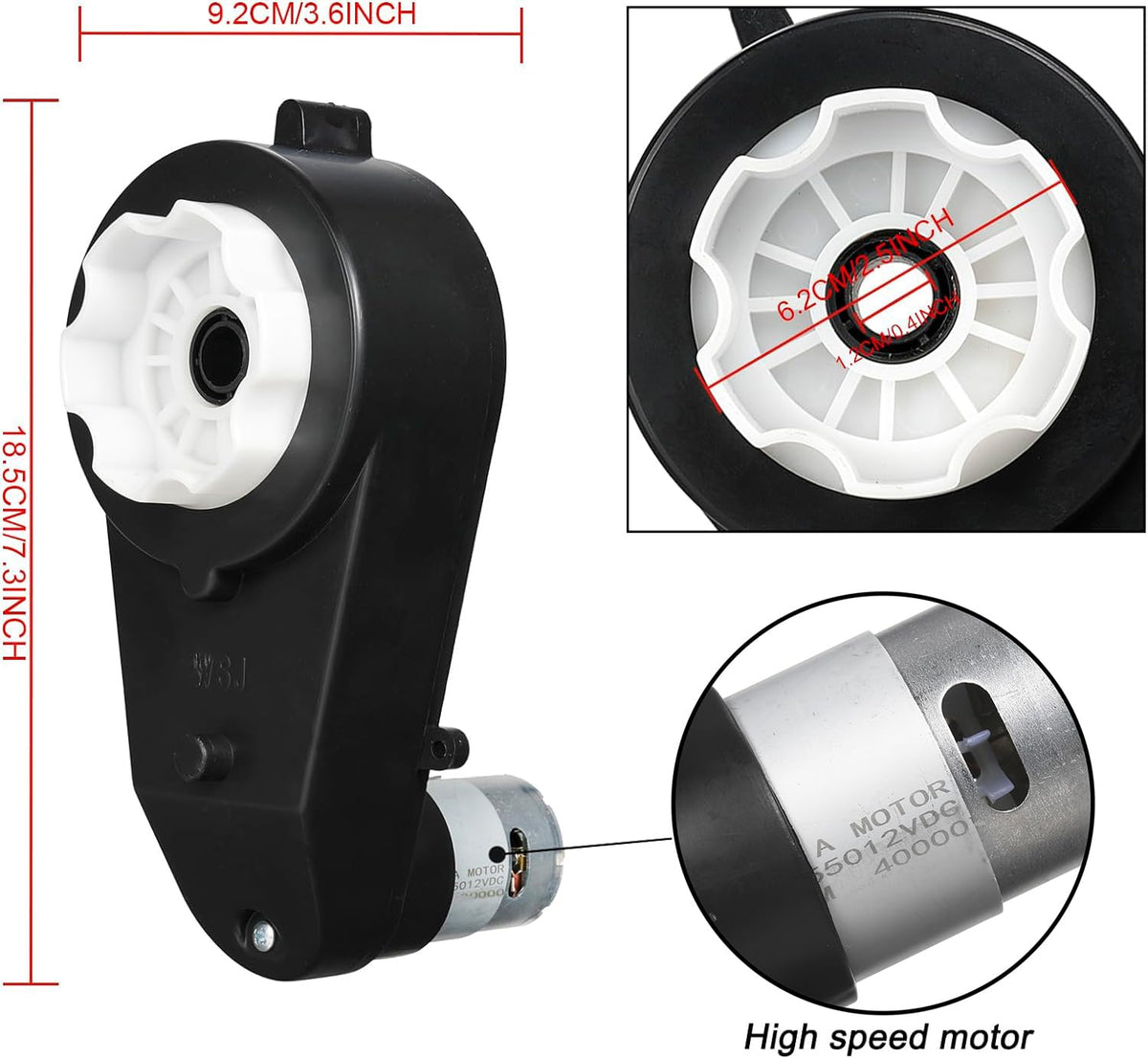 CAKULA RS550 40000RPM high-speed motor boosts ride-on performance