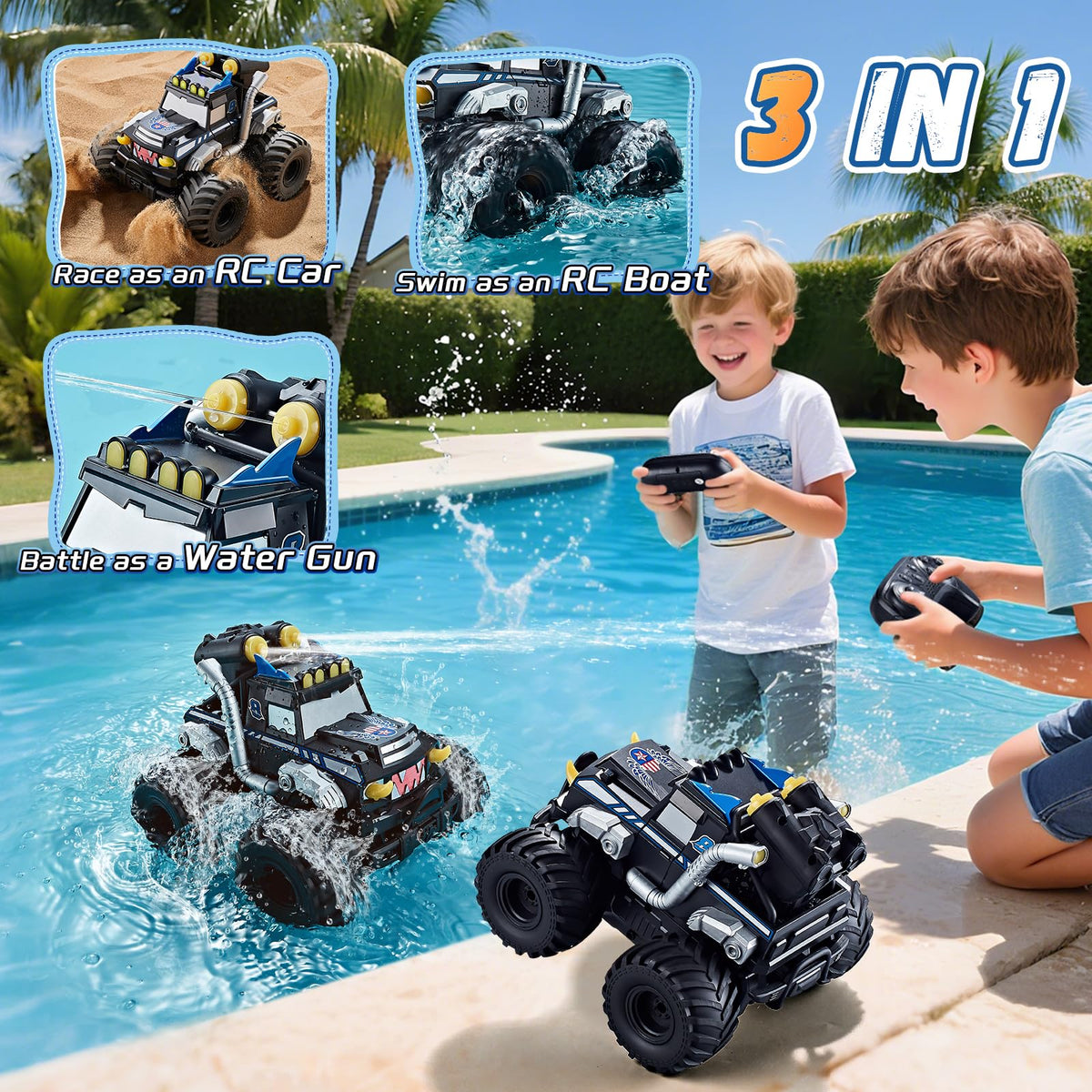 Calefwe remote control for the 3-in-1 amphibious RC car