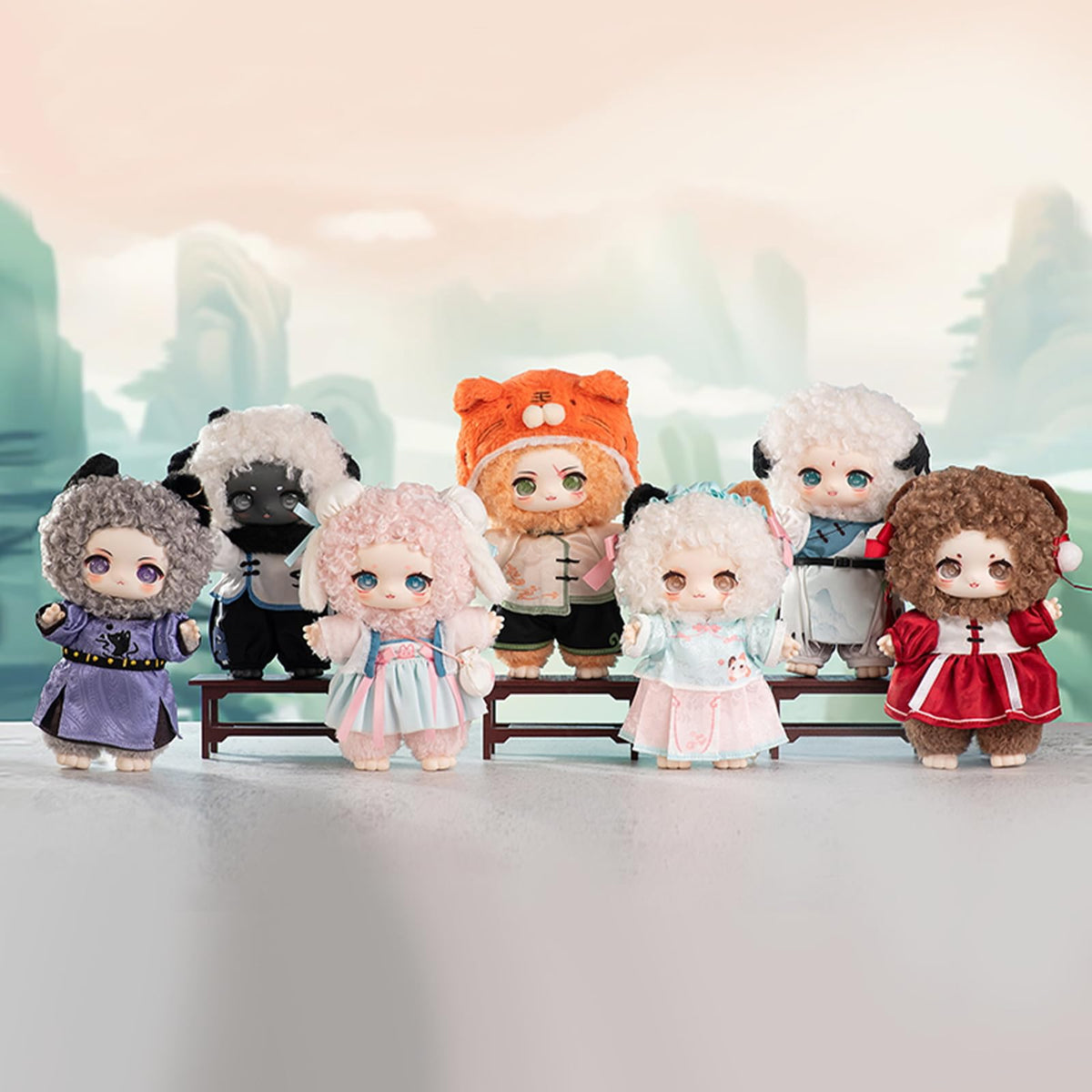 CALEMBOU collectible doll display enriches shelf charm and conversation starters
