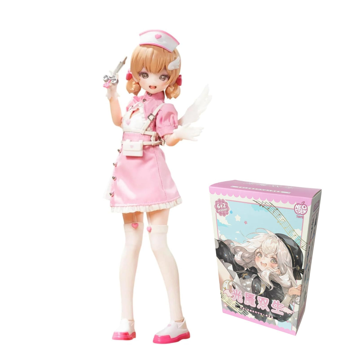 CALEMBOU MJD Light Nightmare Twin doll closeup highlighting premium craftsmanship for display.