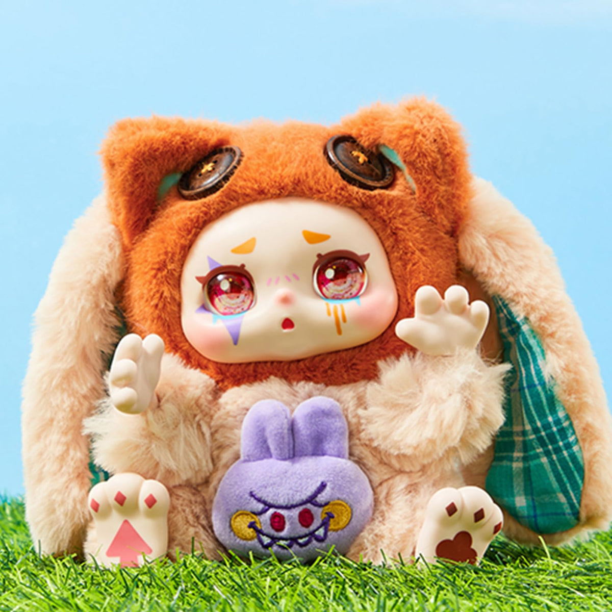 CALEMBOU plush doll Kimmon on a shelf as a charming display or collection piece.
