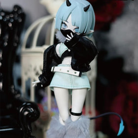 CALEMBOU doll's multiple joints enable lifelike poses for photography.