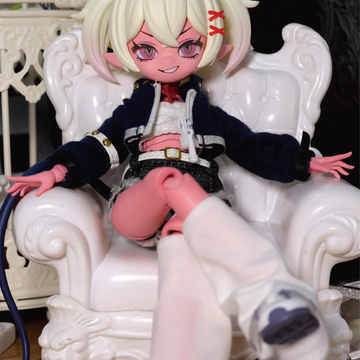 A unique CALEMBOU Devil's Horns Series doll with detailed textures.