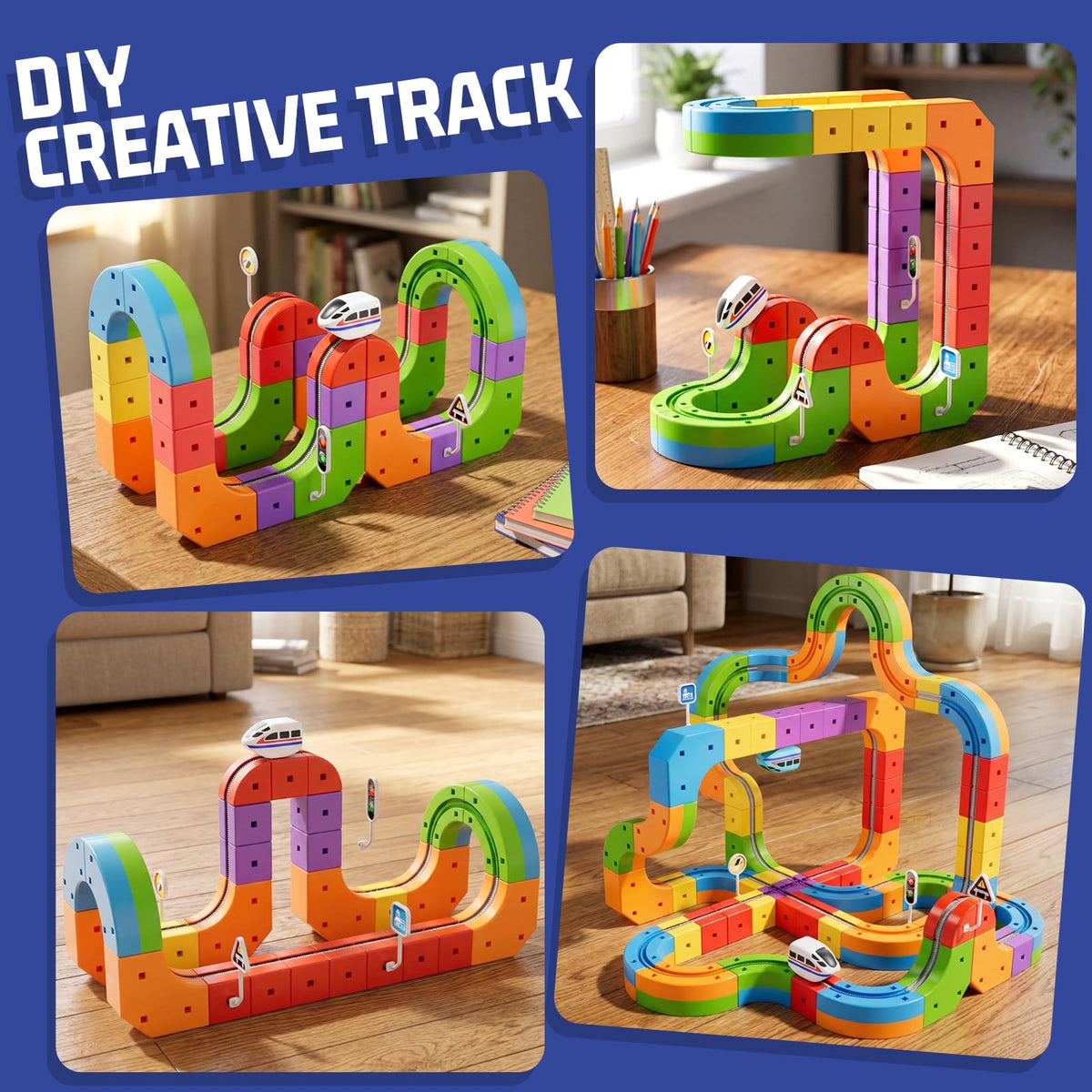 CalfQueen KlickRail modular pieces support diverse layouts, boosting spatial thinking and creativity.