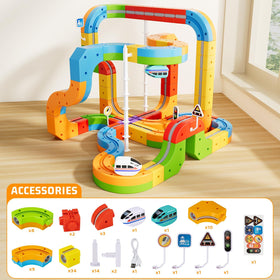 CalfQueen KlickRail modular cubes—assembly for customizable tracks and vertical twists.