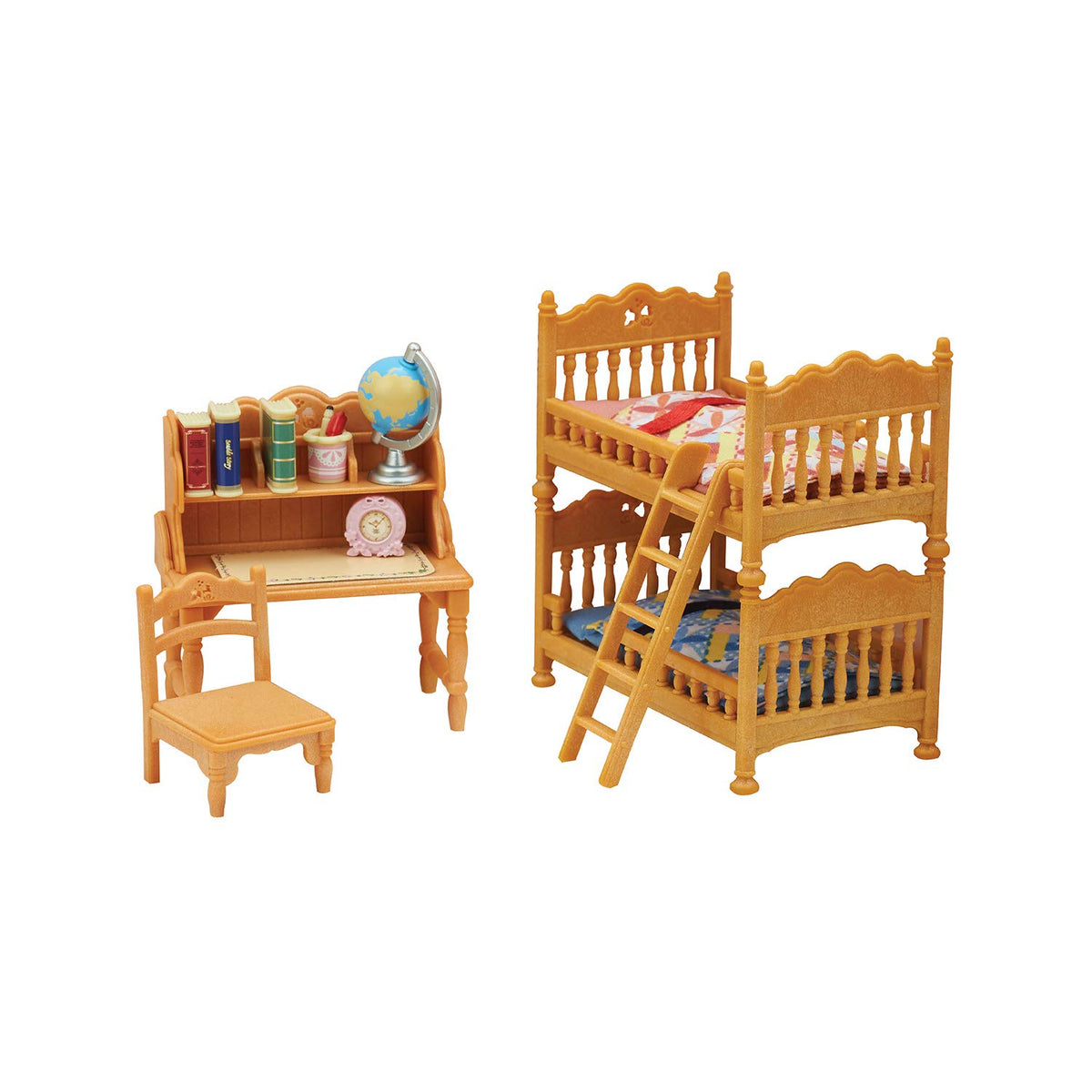 Calico Critters bedroom set bed with detachable bunk option for flexible layouts.