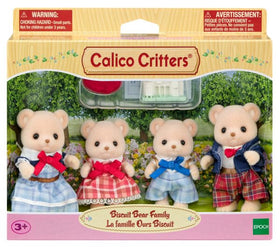 Calico Critters Biscuit Bear Family with removable clothing for interactive storytelling