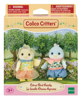 Calico Critters Citrus Bird Family wings pose for dynamic pretend flight adventures