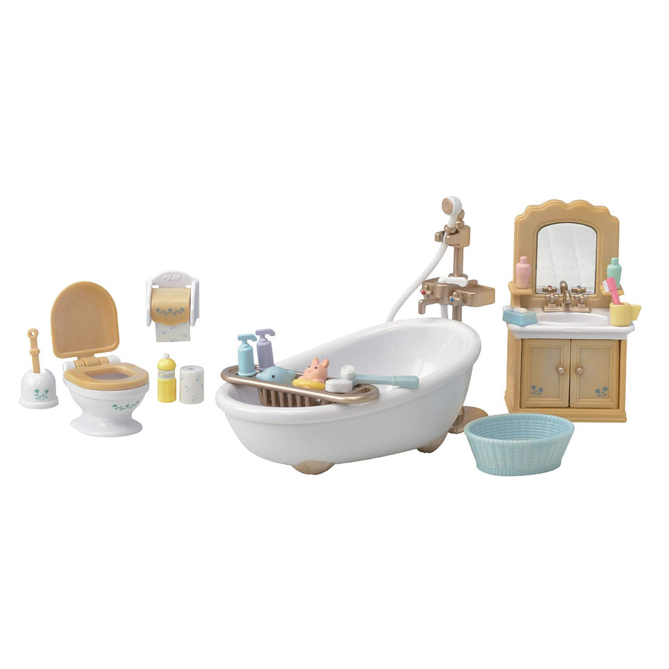 Calico Critters Country Bathroom Set bath piece for imaginative play in small spaces.
