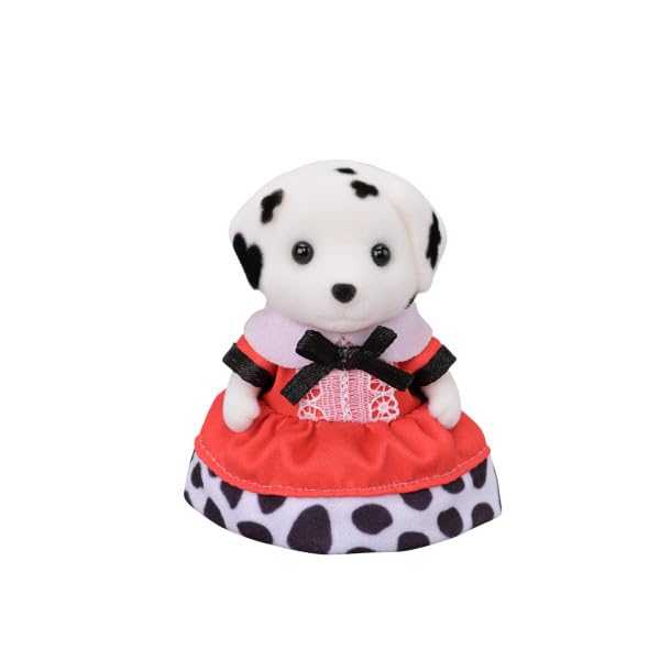 Calico Critters Dalmatian Family fashion show moment promotes social play.