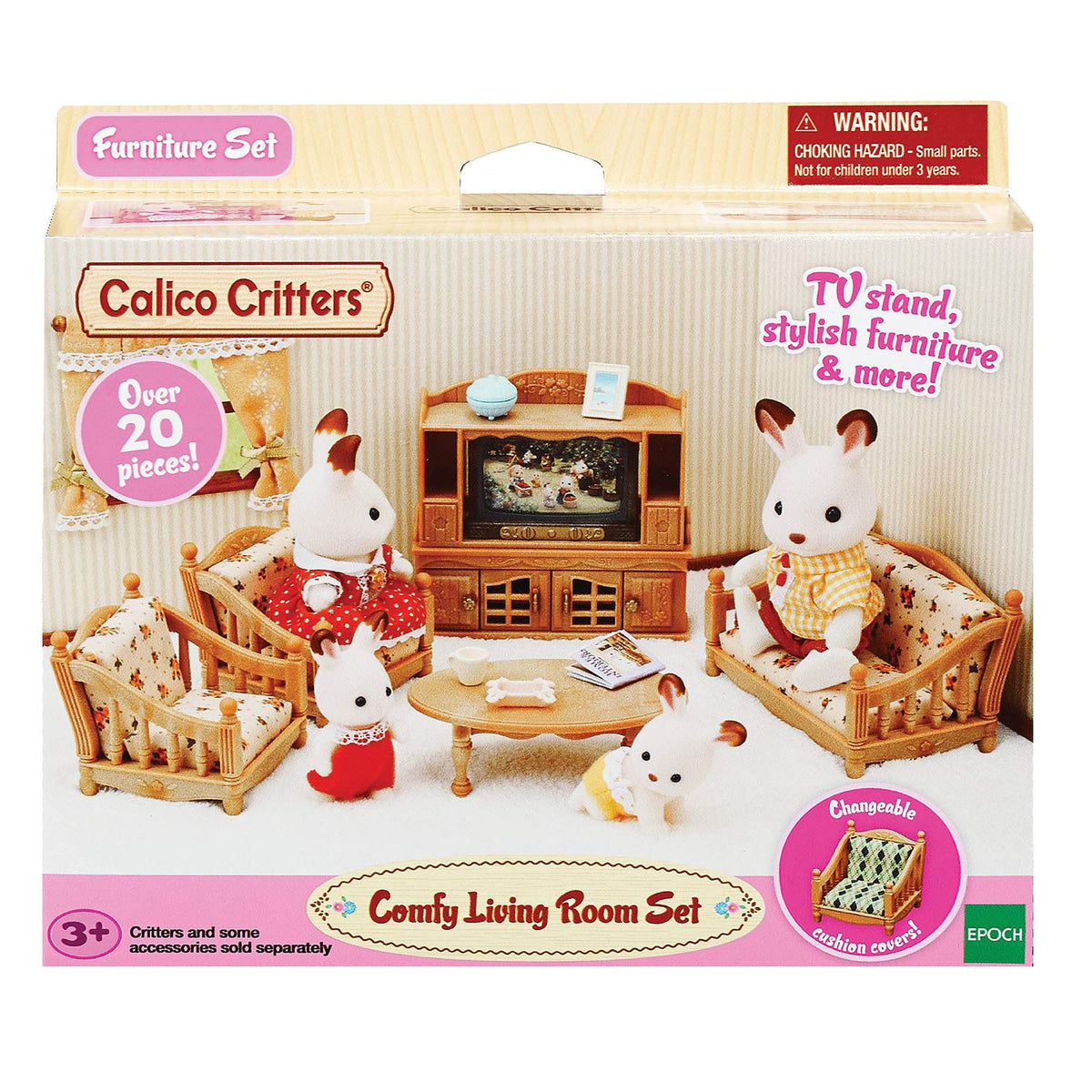 Calico Critters accessories complete the dollhouse laundry collection for imaginative setup