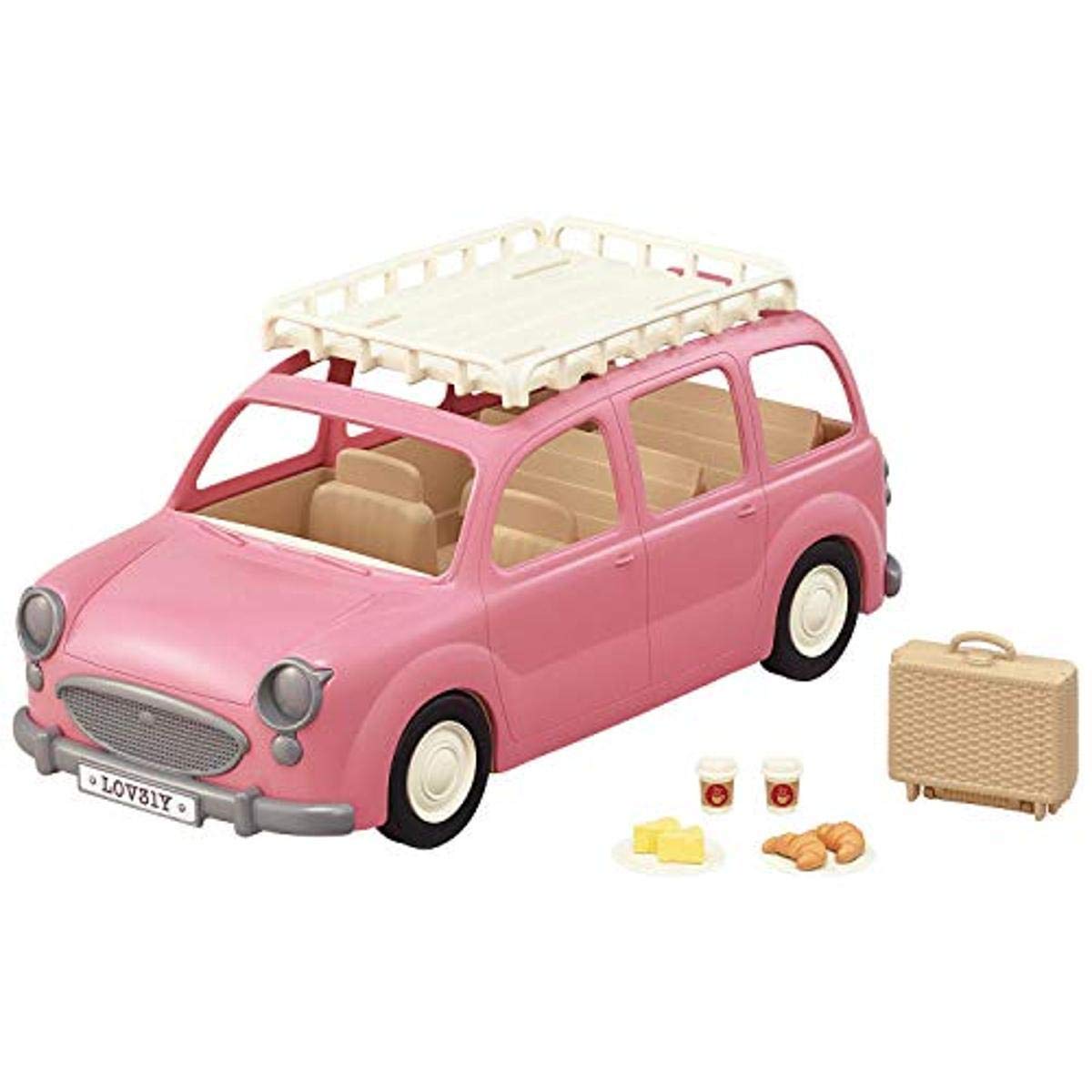 Calico Critters Family Picnic Van front view with seating for up to 10 figures.