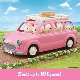 Calico Critters Family Picnic Van interior with flip seats for babies and twins.
