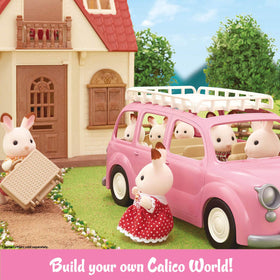 Calico Critters family-friendly vehicle supports imaginative play during picnics.