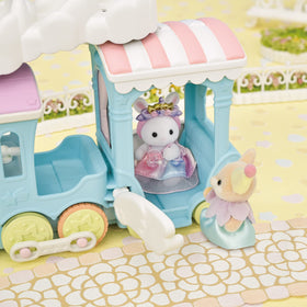 Calico Critters Floating Cloud Rainbow Train smokestack detail invites imagination