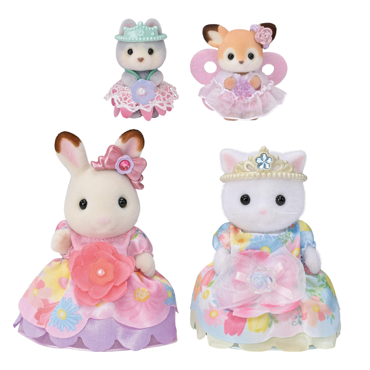 Calico Critters Flowering Princesses Set with Chocolate Rabbit Girl for imaginative storytelling