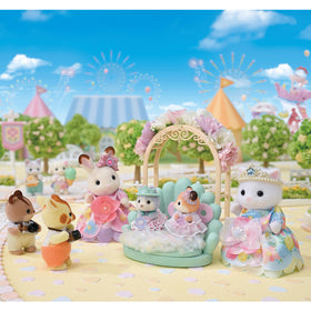 Calico Critters Flowering Princesses Set with Persian Cat Girl for graceful role-play