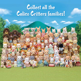 Calico Critters tiny Hazelnut Chipmunk figures with articulated joints and removable outfits.