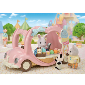 Calico Critters Ice Cream Van drive mode supports group play on the go.