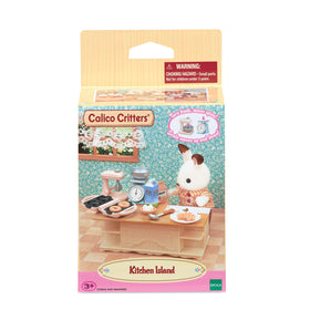 Calico Critters Kitchen Island extension enables larger kitchen setups.