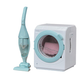 Calico Critters laundry front-load washing machine with rotating drum realism