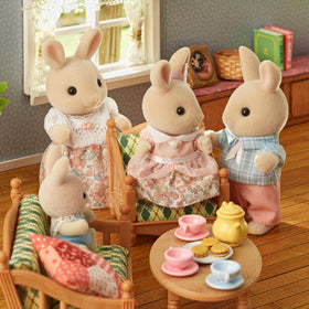 Calico Critters Milk Rabbit Family poseable figures ready for storytelling