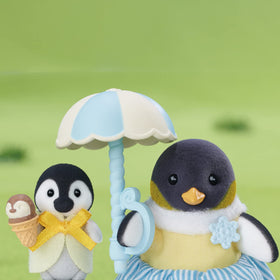 Calico Critters Sapphire mother with graceful ice-dancing pose for storytelling.