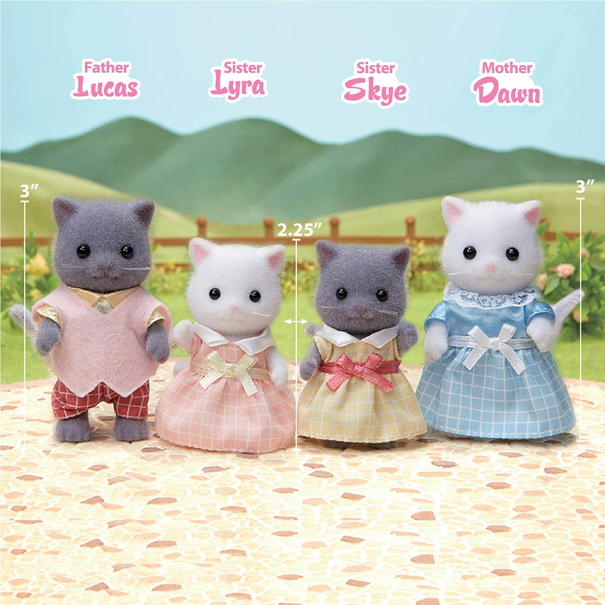 Calico Critters Persian Cat Father Lucas figure ready for family storytelling.