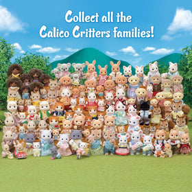 Calico Critters Persian Cat figures are jointed and poseable for dynamic stories.