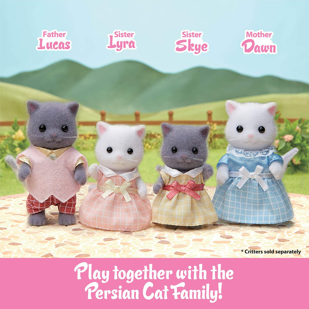 Calico Critters removable clothing enhances dressing up and role-playing.