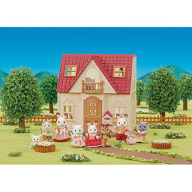 Calico Critters Red Roof Cozy Cottage interior with furniture inspires cozy storytelling sessions.